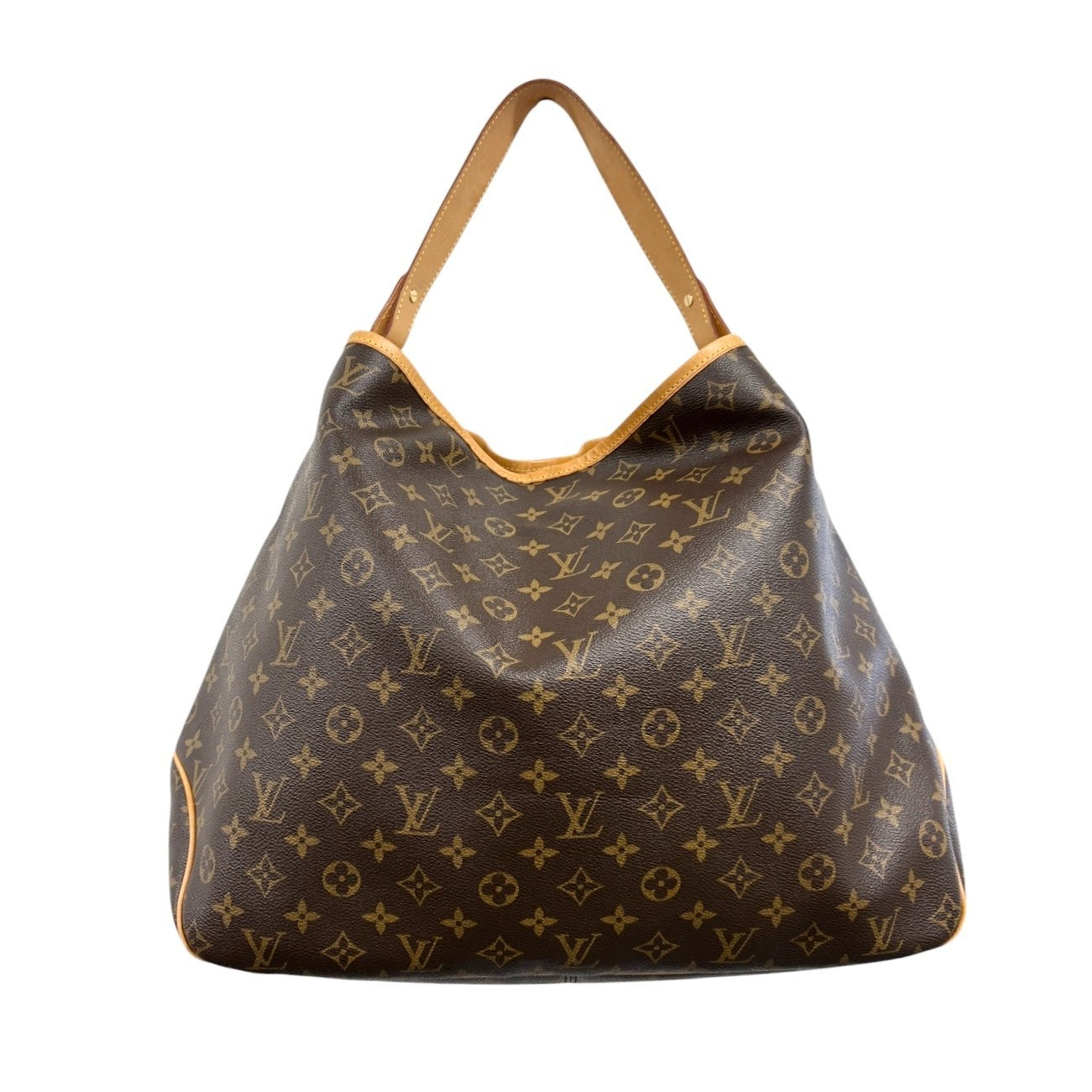 LOUIS VUITTON Vintage Delightful Monogram Hobo Bag Brown PVC Leather 902590