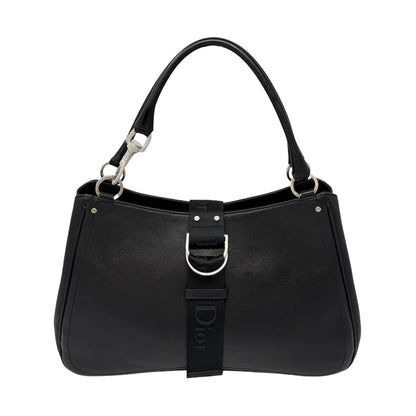 Christian Dior Vintage 2003 Hardcore Shoulder Bag Black Rhinestone 902384