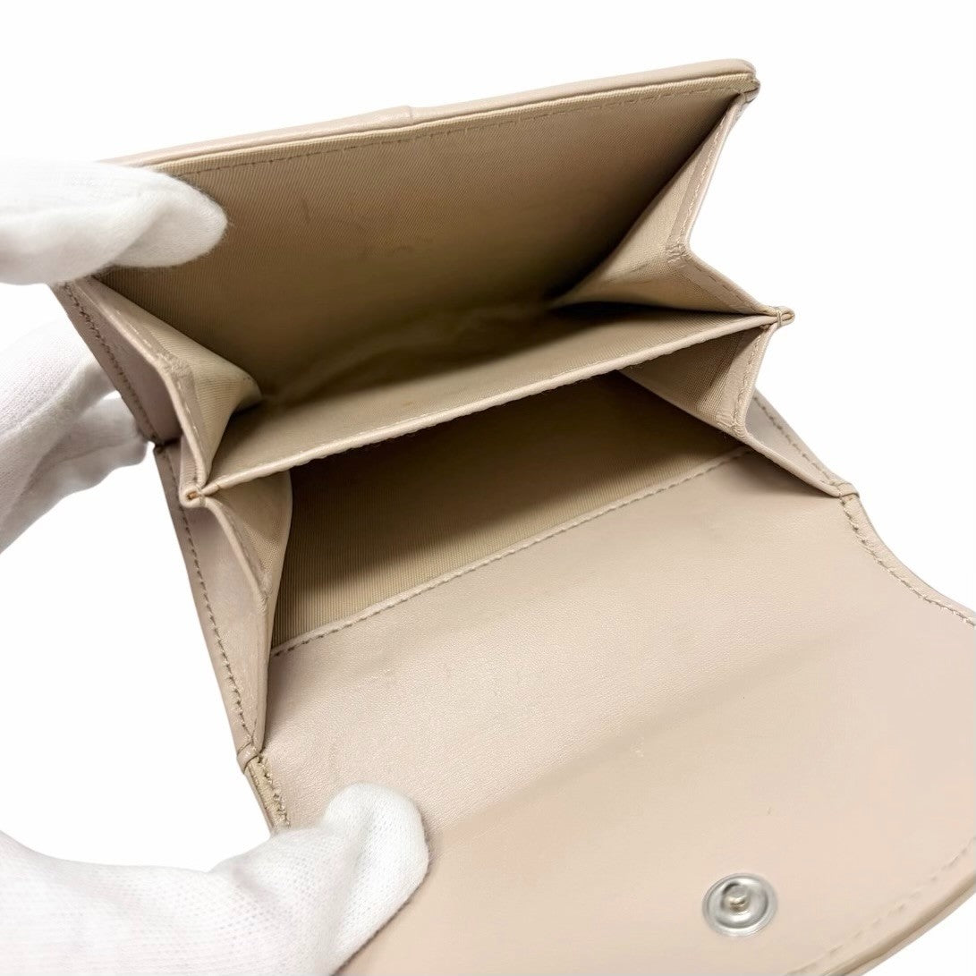 Christian Dior Vintage Trotter Monogram Romantique Wallet Cream Beige 902260