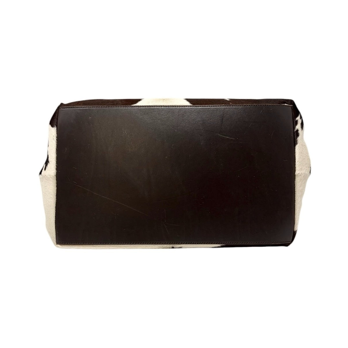 miu miu Vintage Pony Calf Hair Shoulder Bag Brown Beige White Corduroy 902372