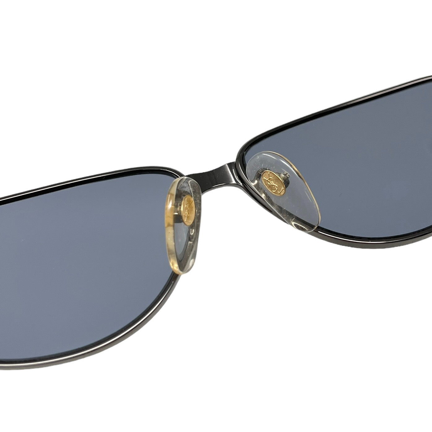 Yves Saint Laurent Vintage YSL Initial Logo Sunglass Shades Plastic Blue RankAB