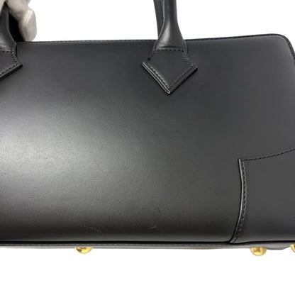 Vivienne Westwood Vintage Ord Logo Executive Tote Bag Black Leather 902058