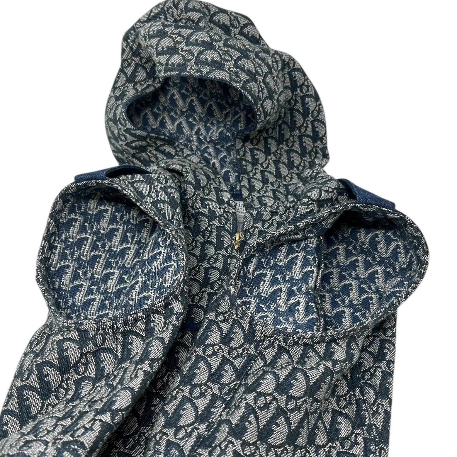 Christian Dior Vintage 2000 Trotter Monogram Denim Vest #42 Hoodie Jacket