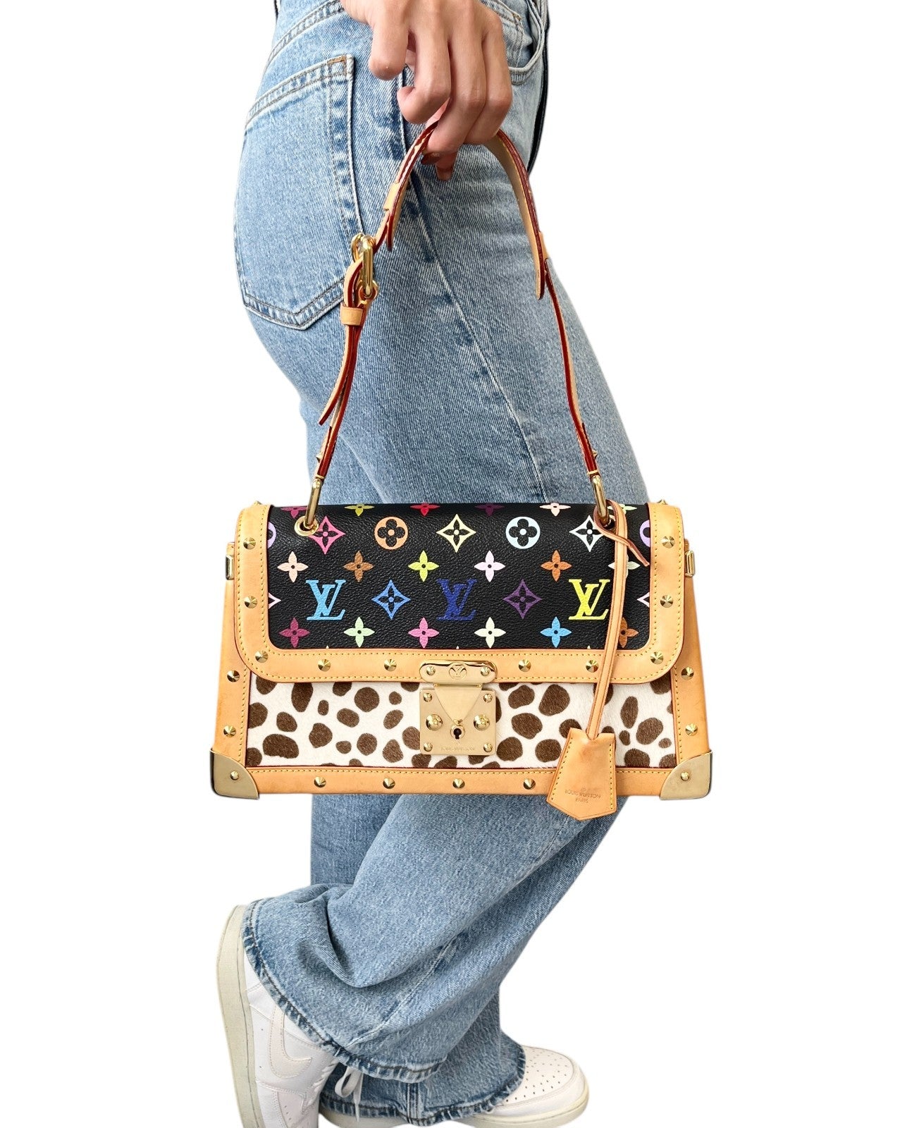 LOUIS VUITTON Vintage Monogram Multicolor Sac Dalmatian Bag Pony Calf Hair