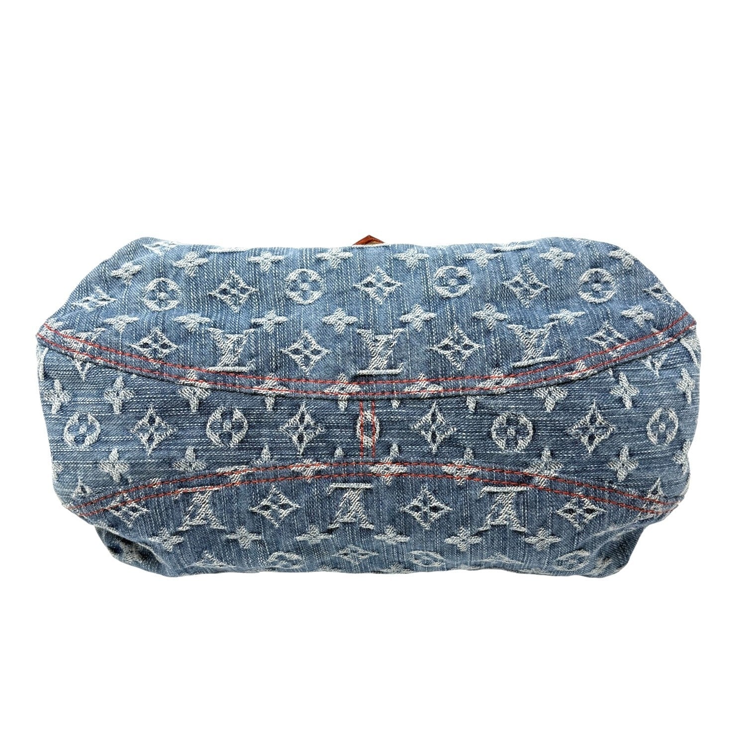 LOUIS VUITTON Vintage Monogram Denim Gradation Sunshine Shoulder Bag Blue