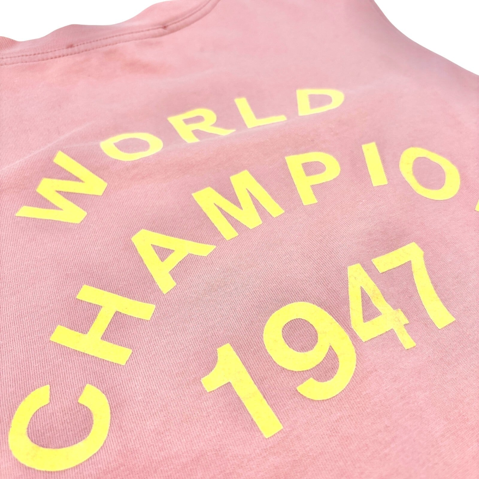 Christian Dior Vintage 2002 J'ADORE Logo Tank Top #38 Pink Yellow Sleeveless