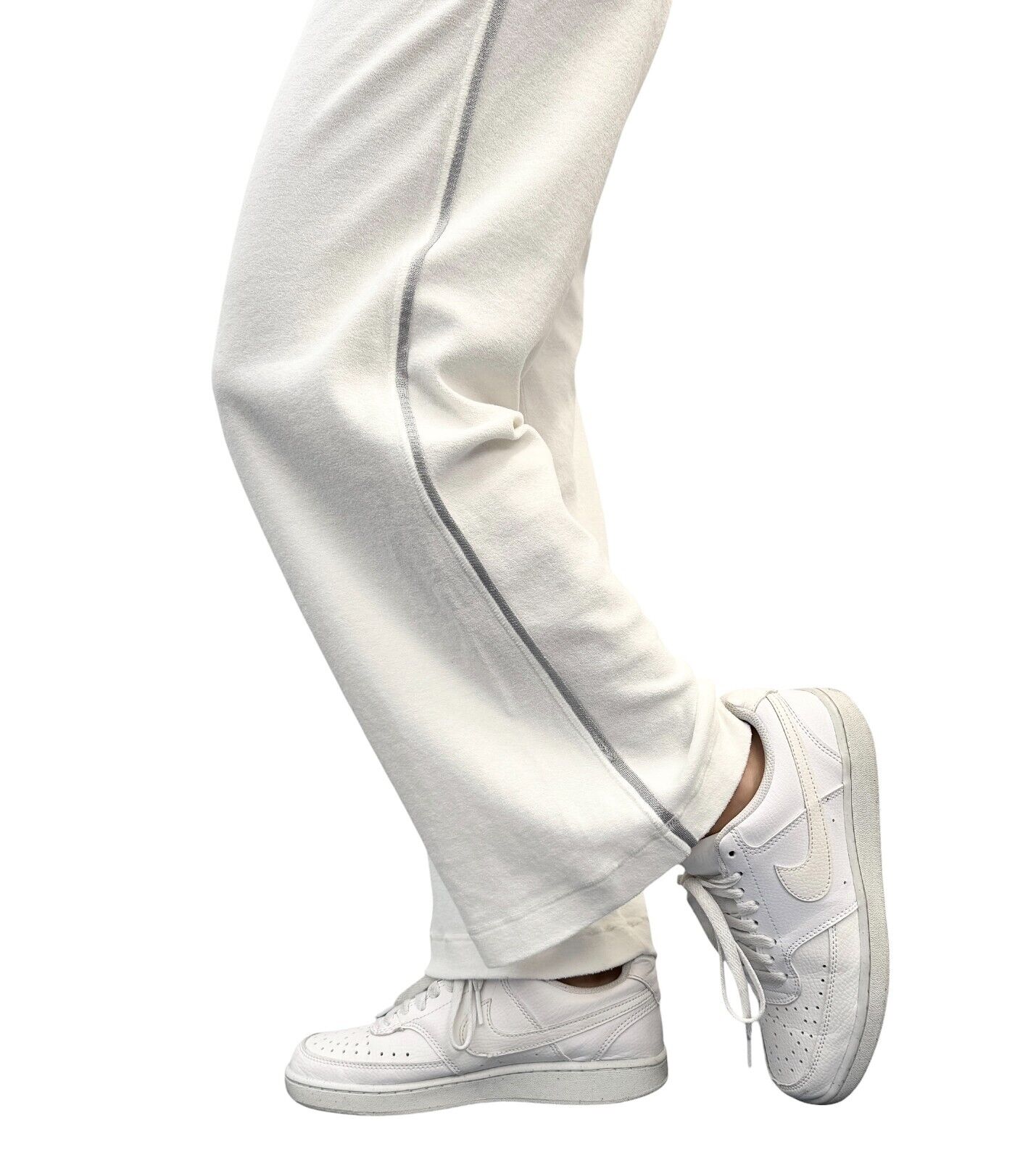 CHANEL Sport Vintage 06C CC Logo Hoodie Pants Set Up #36 White Cotton Zip