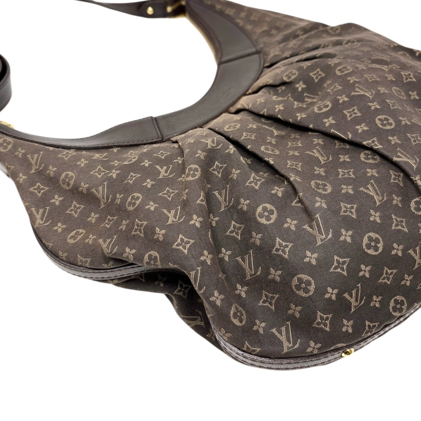 LOUIS VUITTON Vintage Monogram Rhapsody Crossbody Bag Brown Gold Canvas Leather