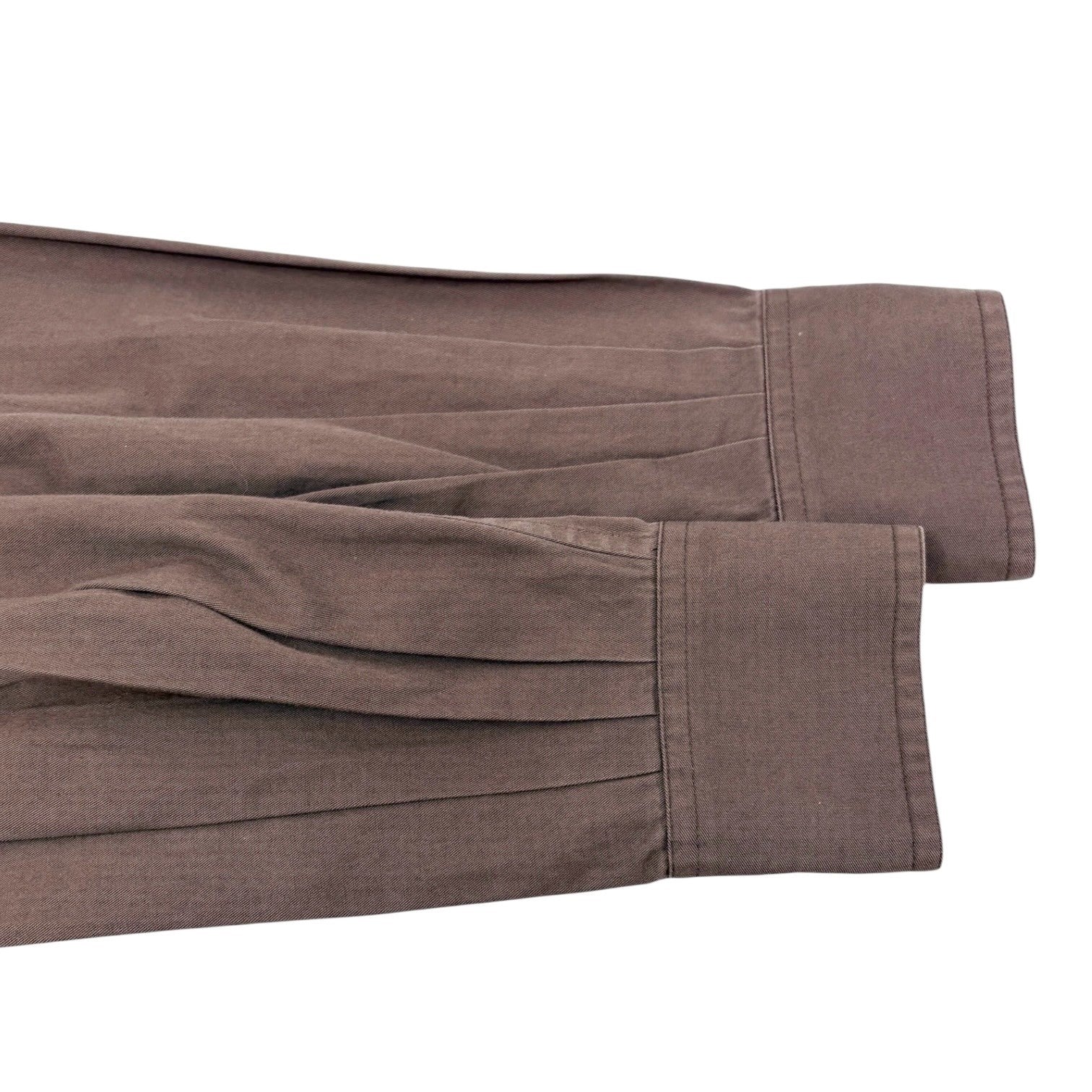 CHANEL Vintage CC Logo Button Up Military Long Sleeve Shirt Brown Cotton