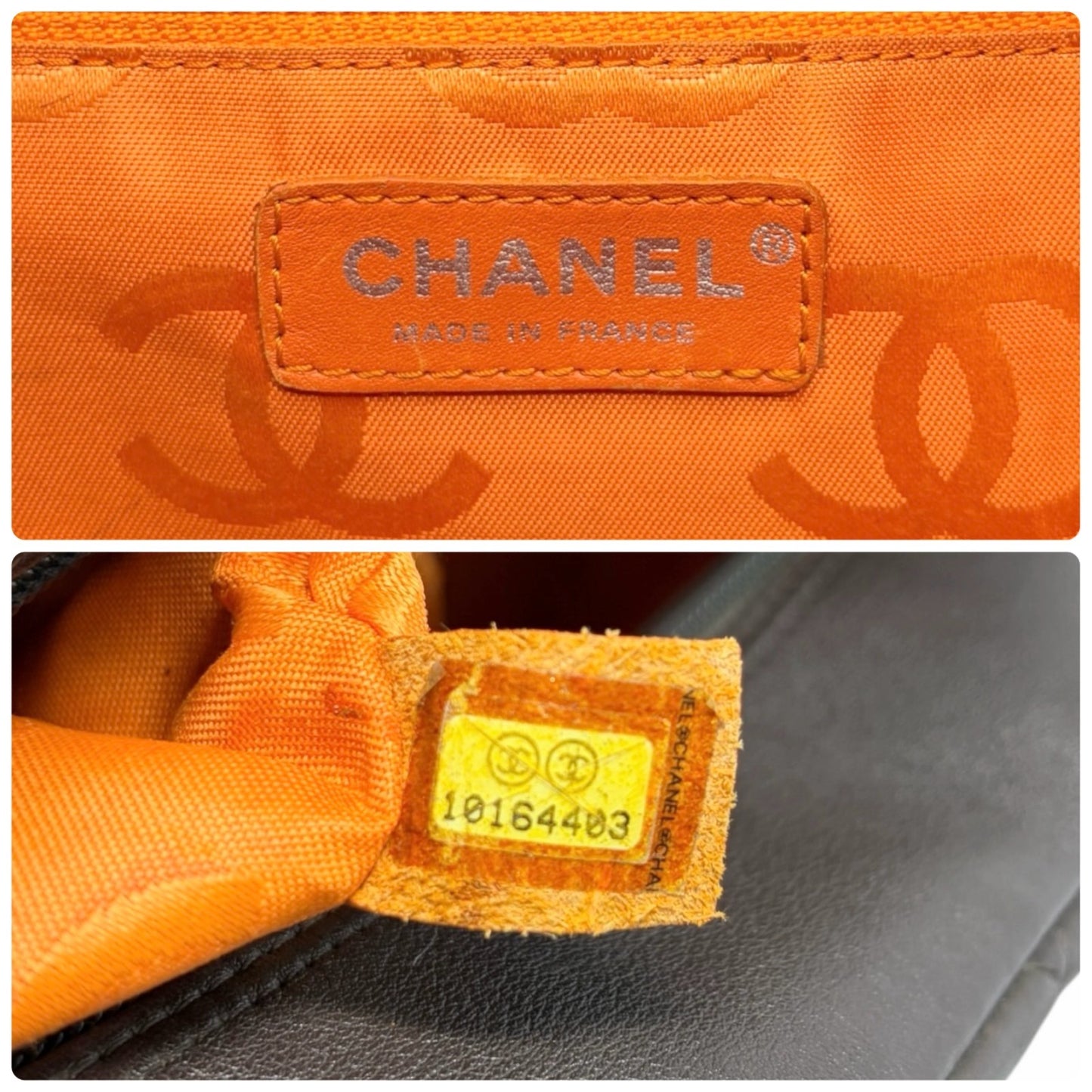 CHANEL Vintage Cambon Line CC Logo Quilted Shoulder Bag Brown Silver Leather