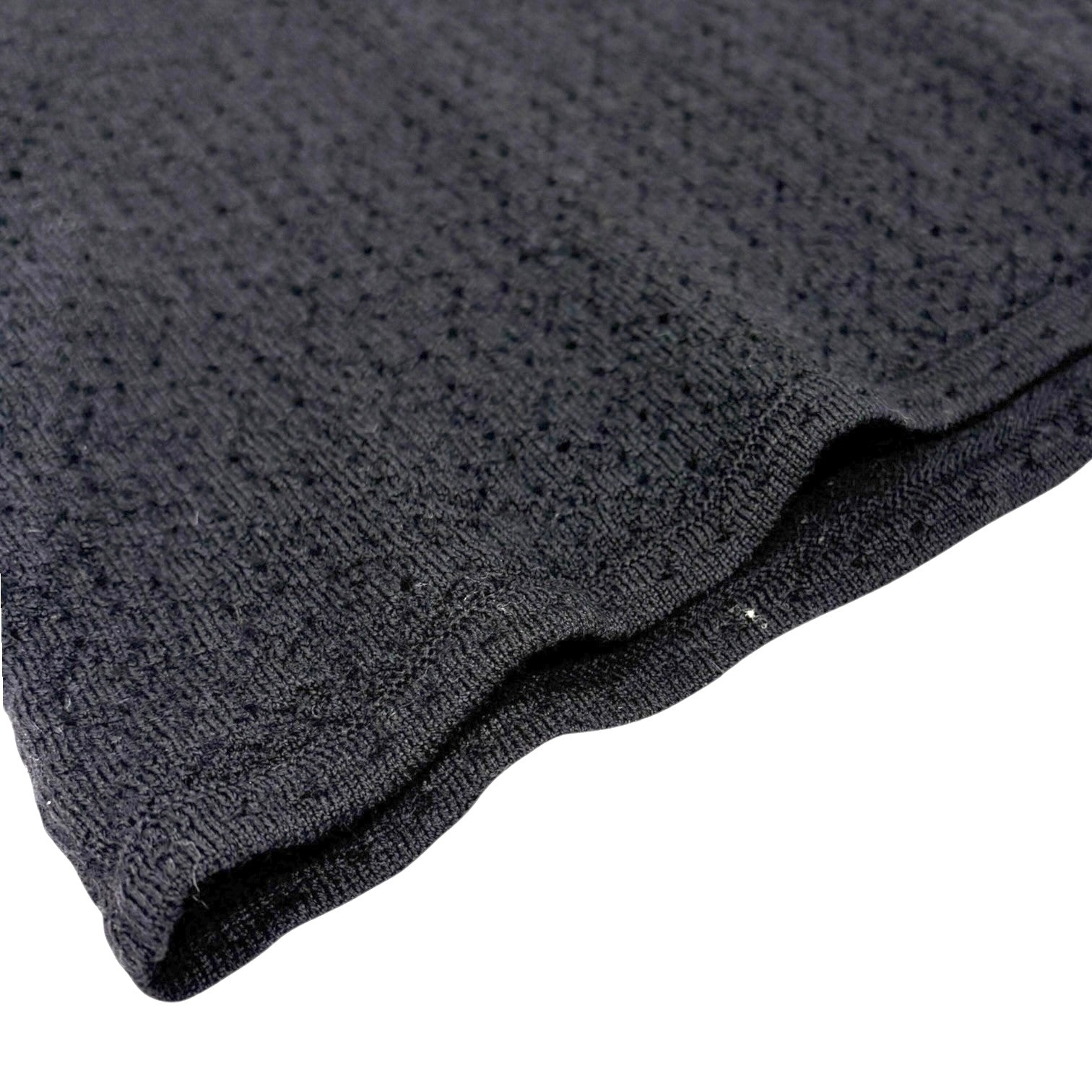 Christian Dior Vintage Logo Turtleneck Knit Mesh Sweater Long Sleeve Black