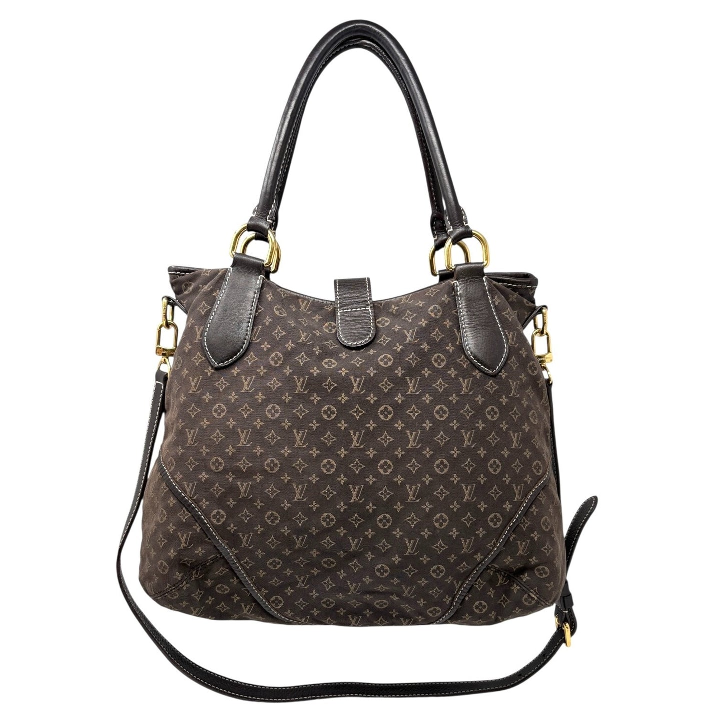 LOUIS VUITTON Vintage Monogram Idylle Elegy 2way Shoulder Bag Brown Gold