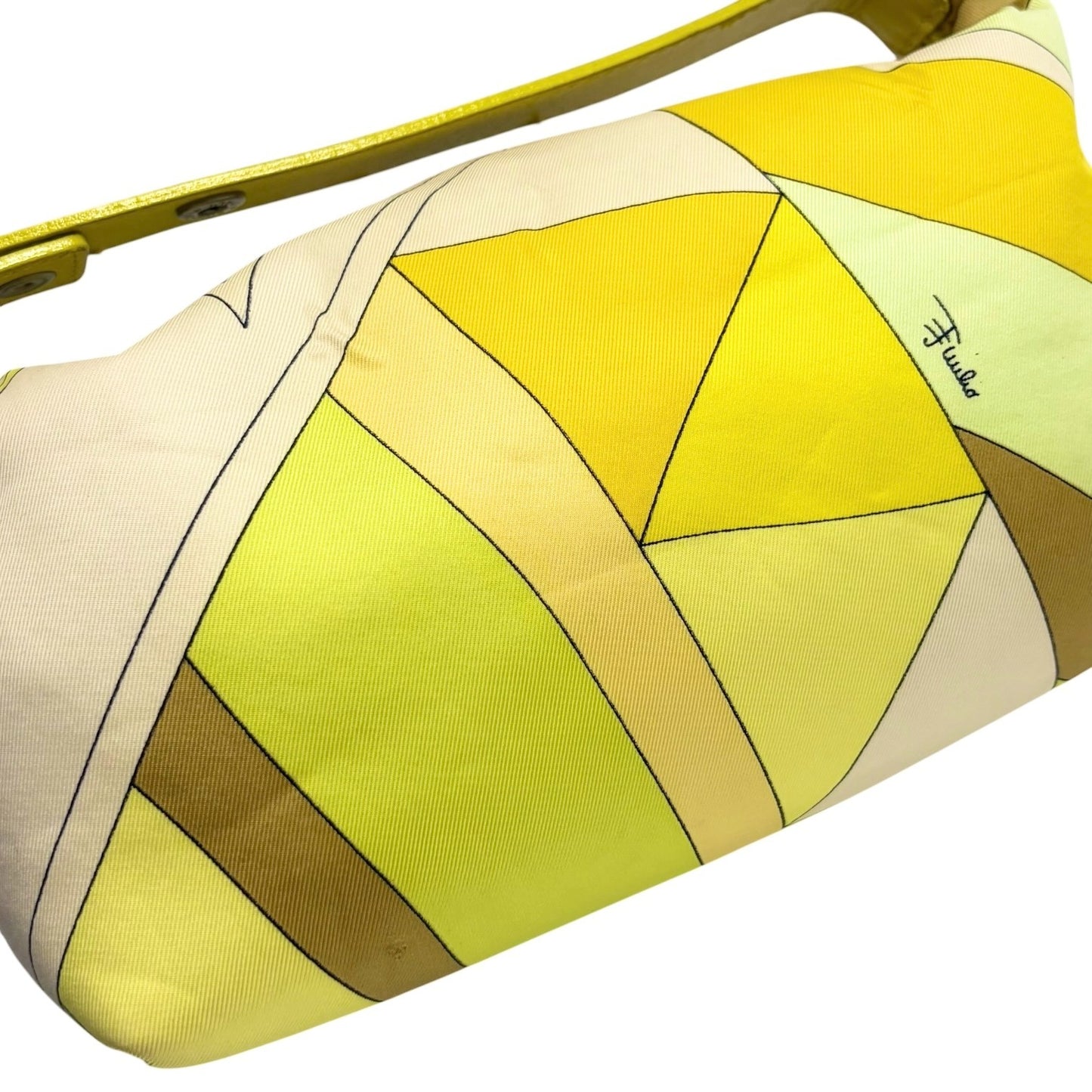 EMILIO PUCCI Vintage Abstract Print Mini Bag Pouch Yellow Multicolor 902434
