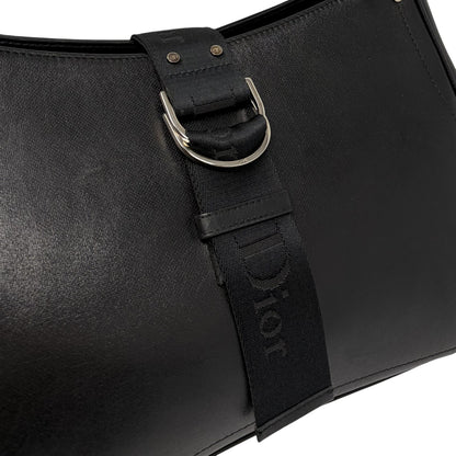 Christian Dior Vintage 2003 Hardcore Shoulder Bag Black Rhinestone 902384
