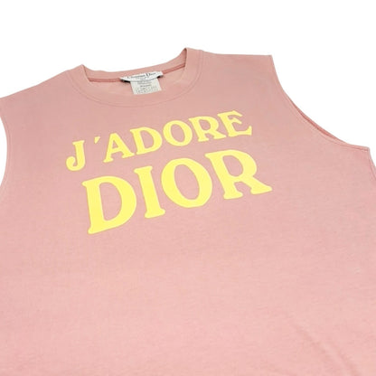 Christian Dior Vintage 2002 J'ADORE Logo Tank Top #44 Pink Sleeveless 902492
