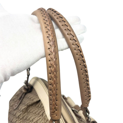 Christian Dior Vintage 2006 Trotter Monogram Shoulder Bag Beige Canvas 902543
