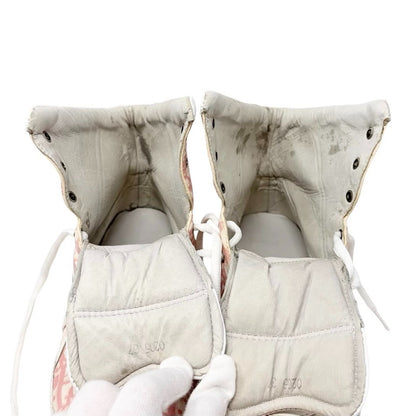 Christian Dior Vintage Trotter Monogram High-top Sneakers #37 Pink White 902257