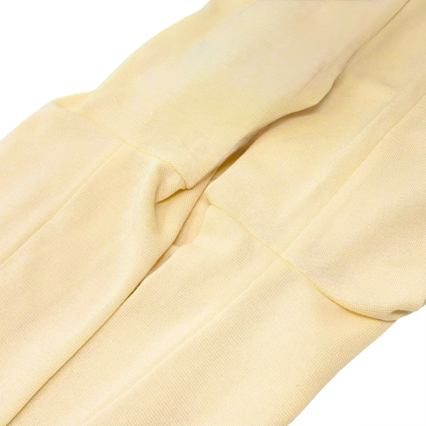 Yves Saint Laurent Vintage YSL Logo Cardigan Sweater Top #M Cream Gold 902402