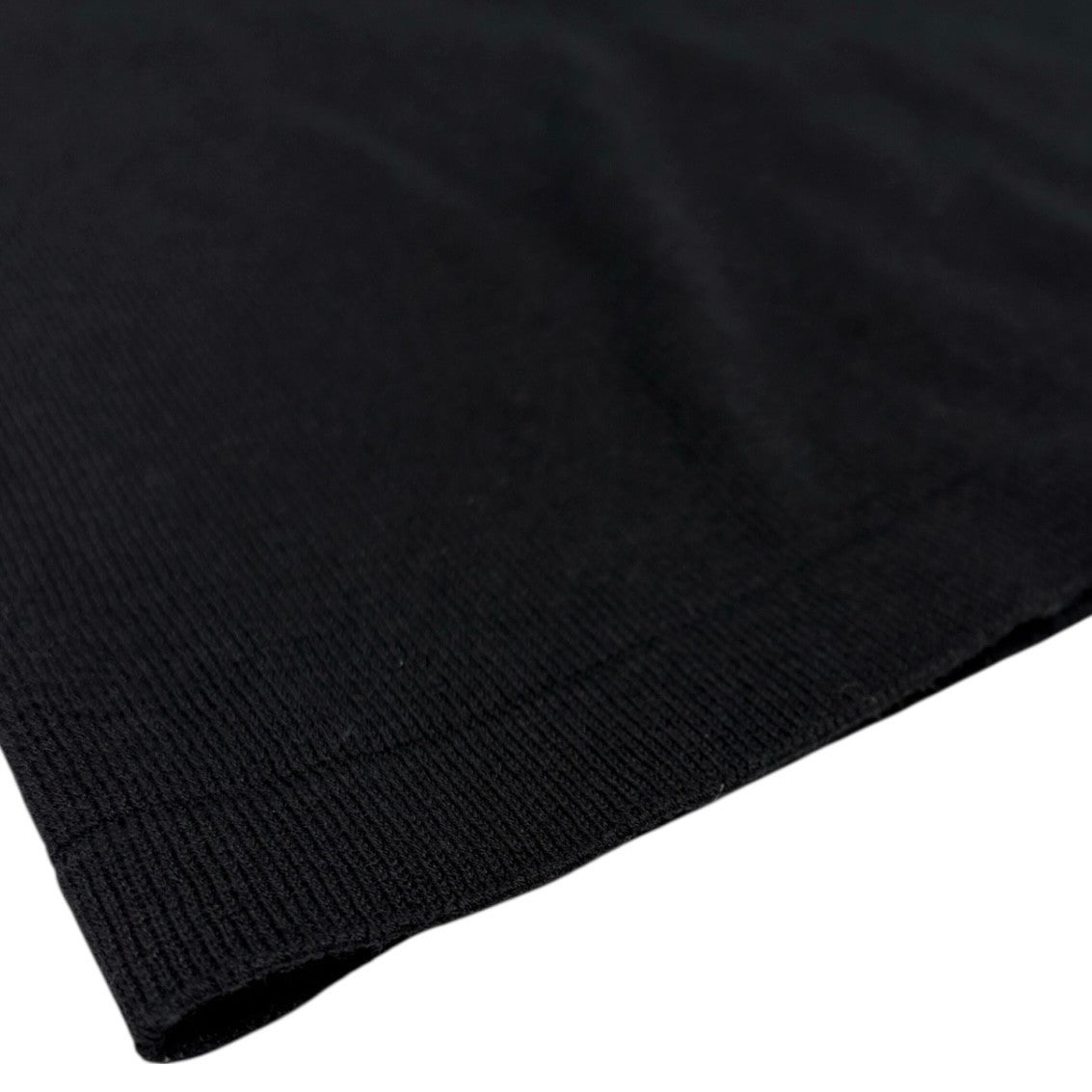 CHANEL Vintage 06P CC Logo Knit T-shirt Top #38 Black Cotton Short Sleeve