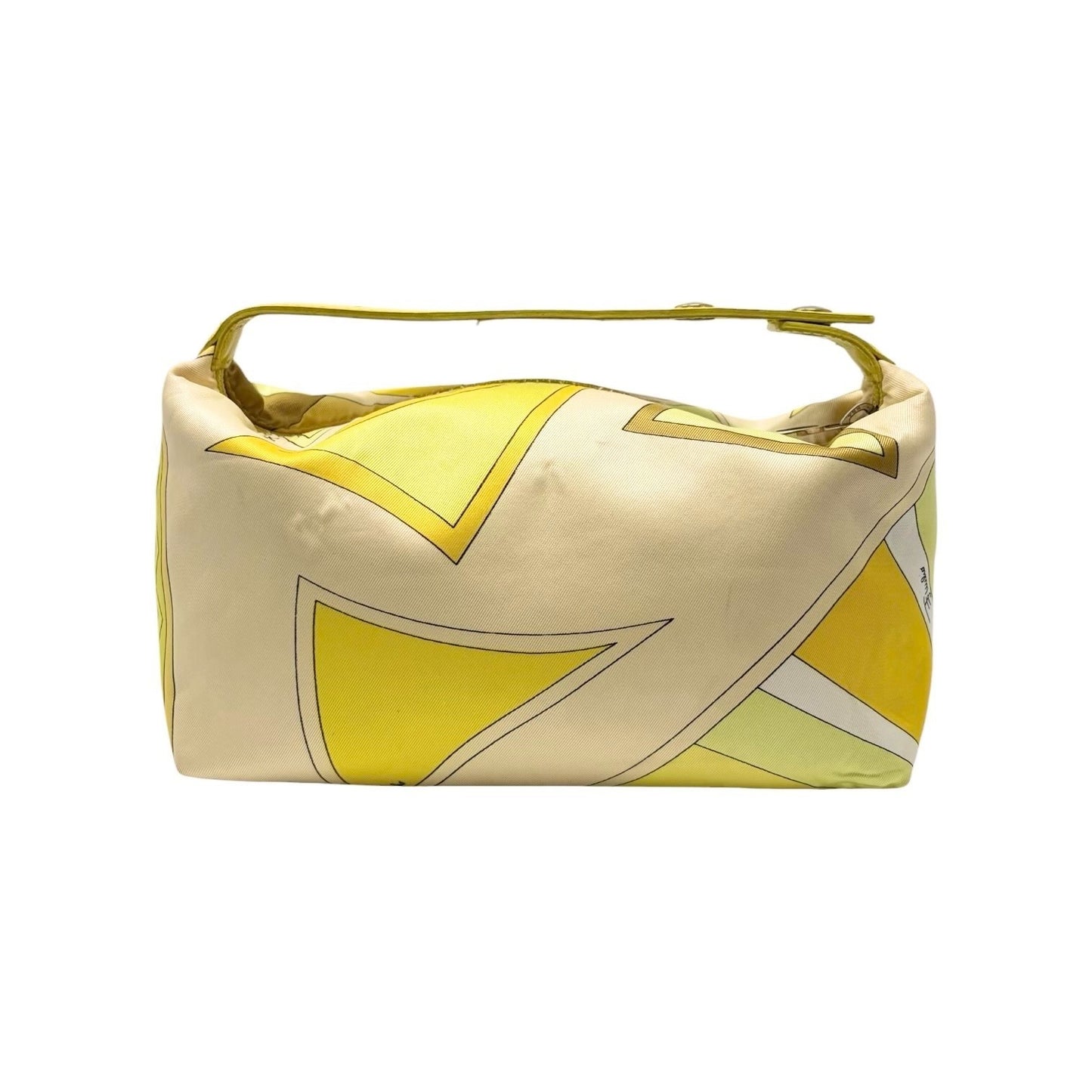 EMILIO PUCCI Vintage Abstract Print Mini Bag Pouch Yellow Multicolor 902434