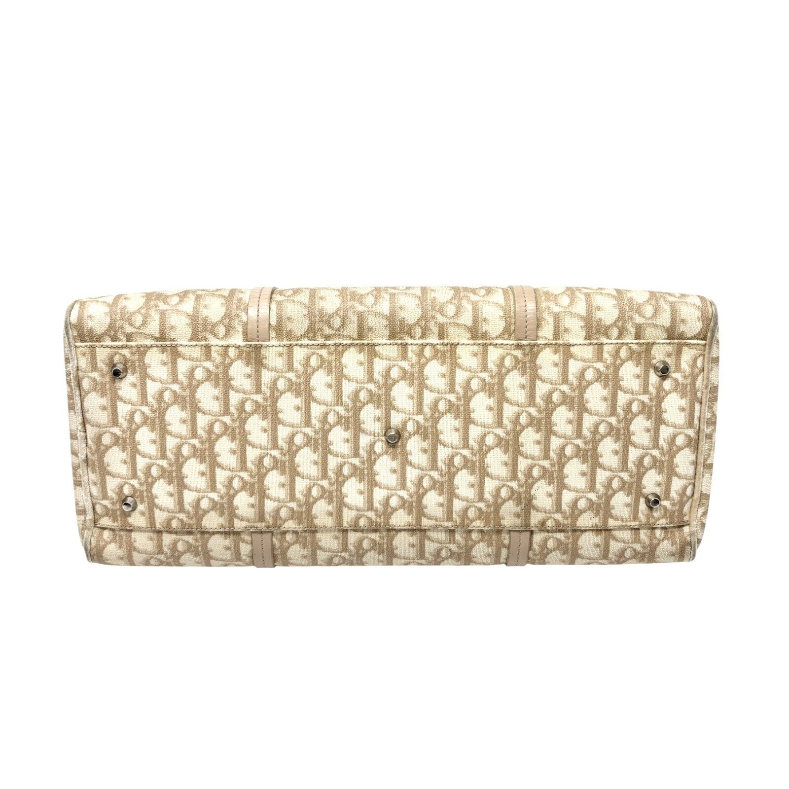 Christian Dior Vintage 2005 Romantique Trotter Monogram Shoulder Bag Cream