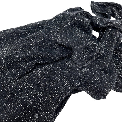 CHANEL Vintage 06A CC Logo Glitter Knit Top Black Wool Cashmere Long Sleeve