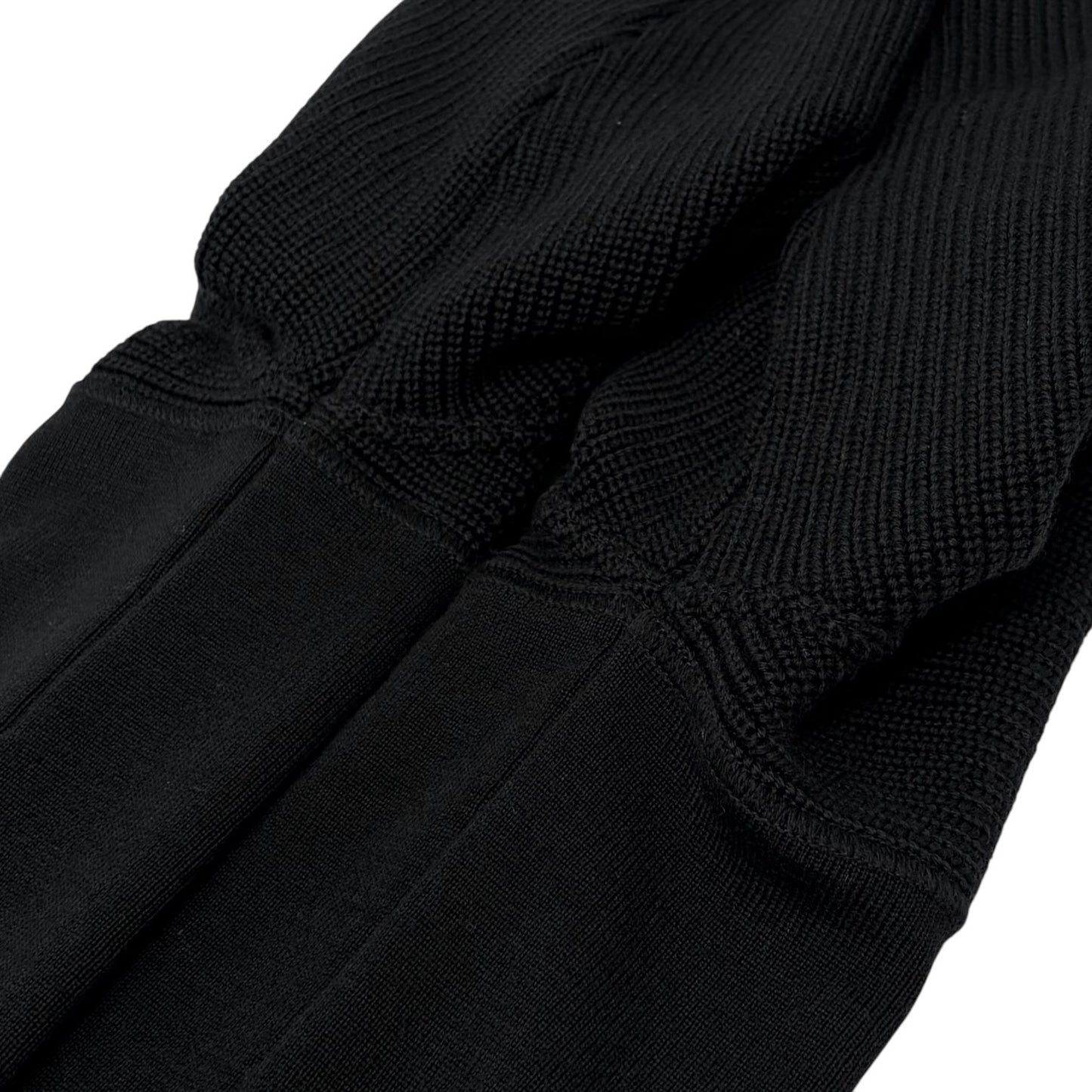 CHANEL Sport Vintage 02A CC Logo Sweater Top #38 Black Wool High Neck 902401