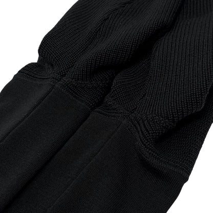 CHANEL Sport Vintage 02A CC Logo Sweater Top #38 Black Wool High Neck 902401