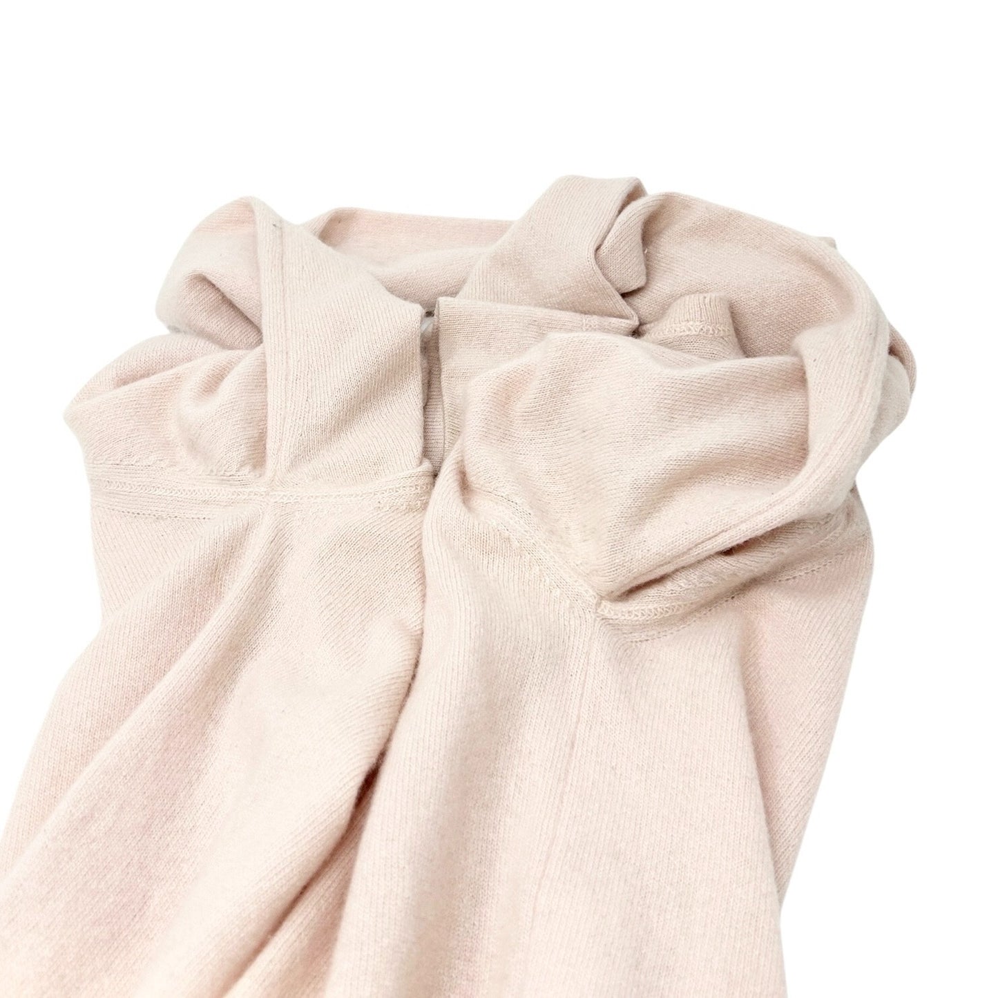 CHANEL Vintage 01A CC Mark Logo Long Sleeve Sweater Top #38 Pink Cashmere Knit