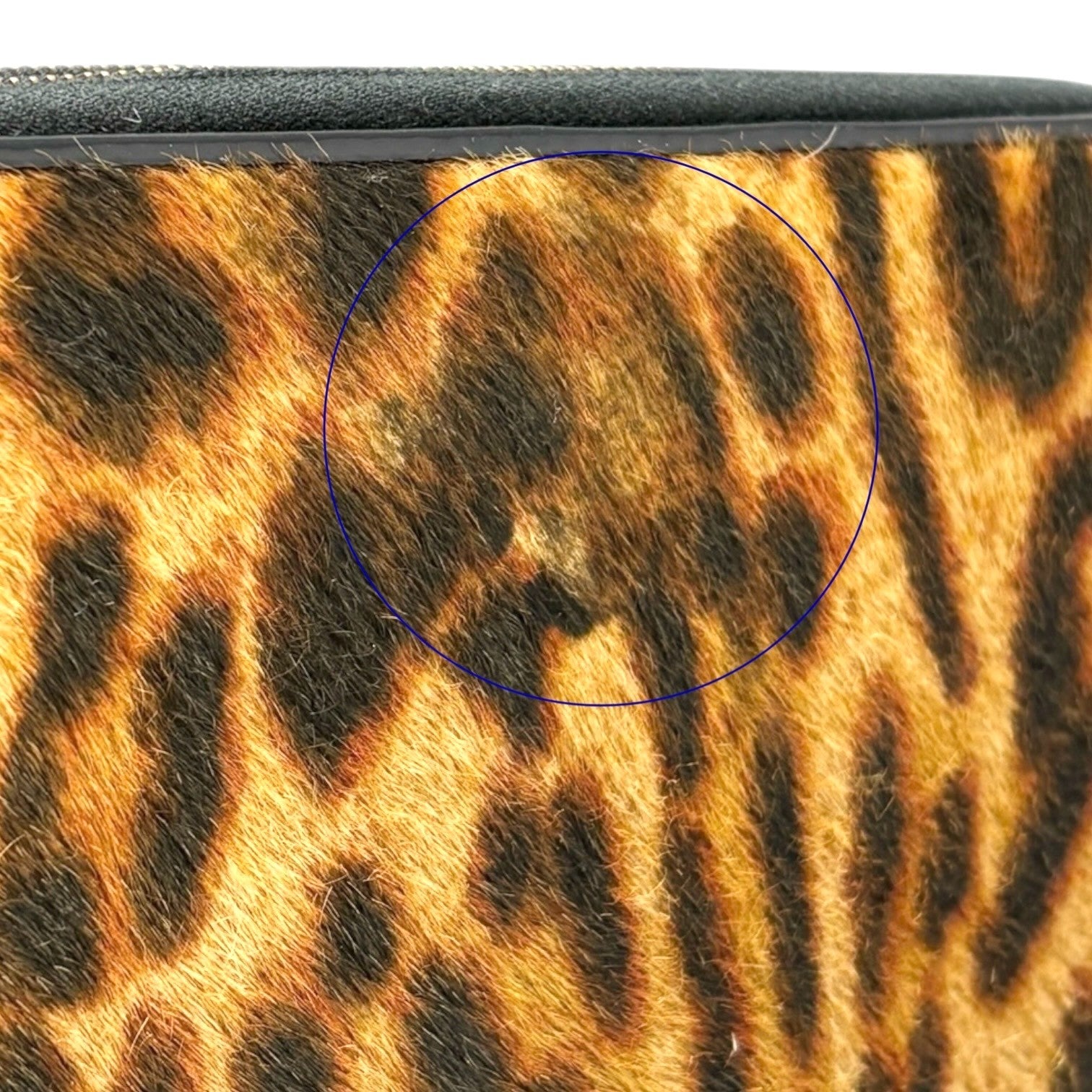 Christian Dior Vintage 2001 Logo Leopard Print Pony Hair Wallet Dice Charm