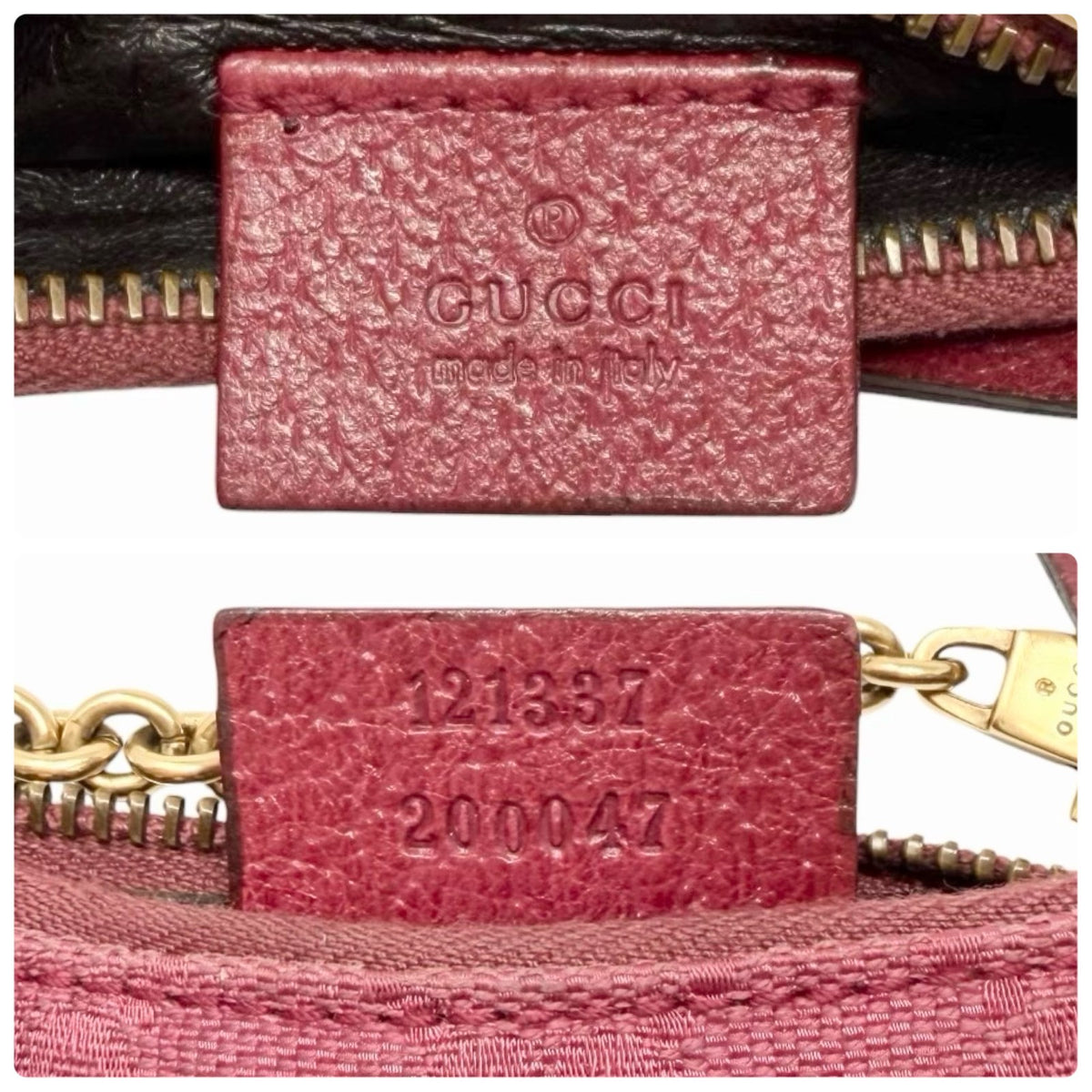 GUCCI Vintage Horsebit GG Monogram Micro Bag Pouch Pink Gold Canvas 901845