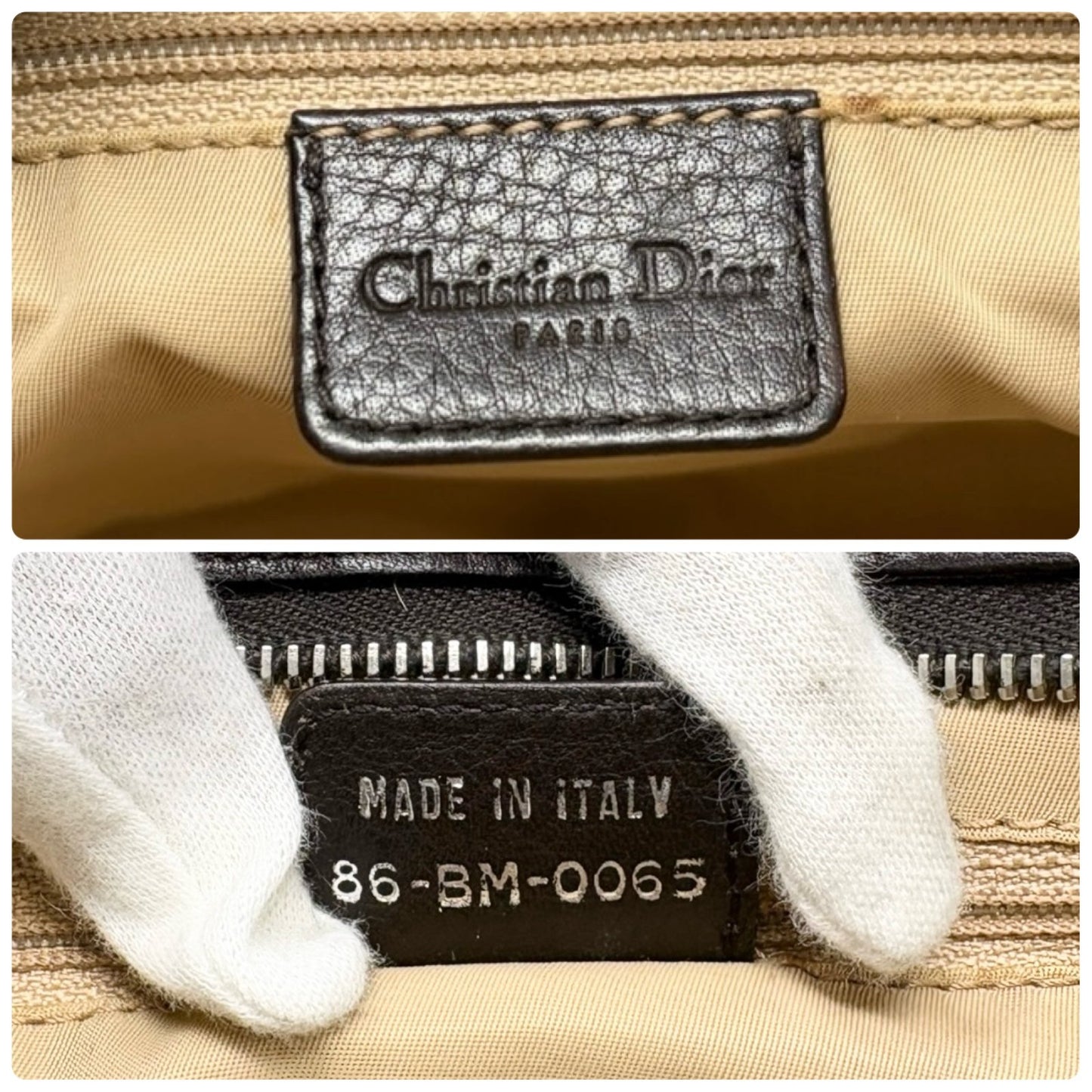 Christian Dior Vintage 2005 Street Chic Monogram Shoulder Bag Beige Brown