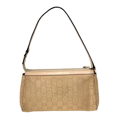 GUCCI Vintage GG Monogram Abbey Mini Pochette Shoulder Bag Pink Gold 106921