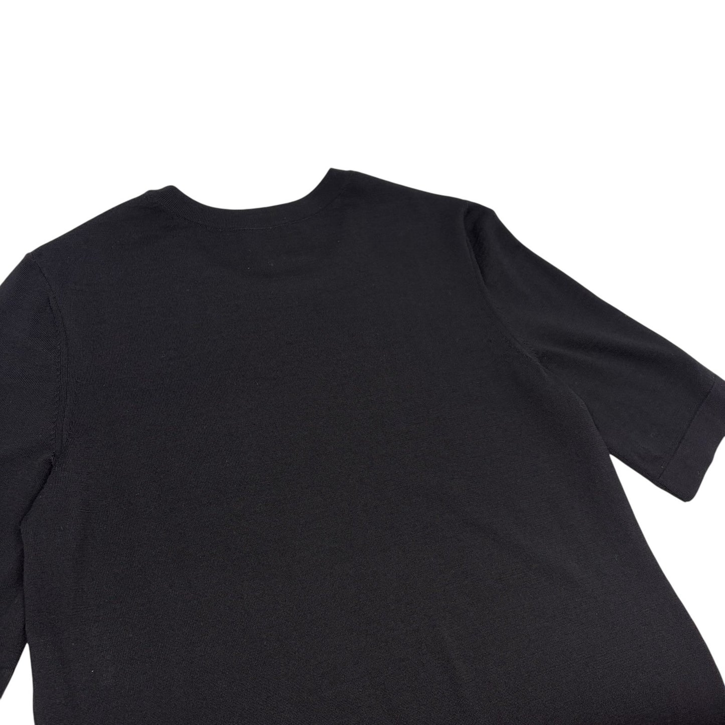 CHANEL Vintage P46568 CC Logo Patch T-shirt Dress #40 Black Purple 901866