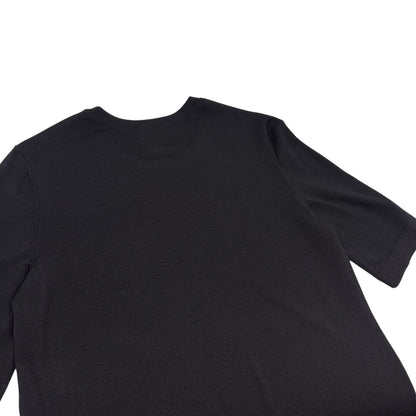 CHANEL Vintage P46568 CC Logo Patch T-shirt Dress #40 Black Purple 901866