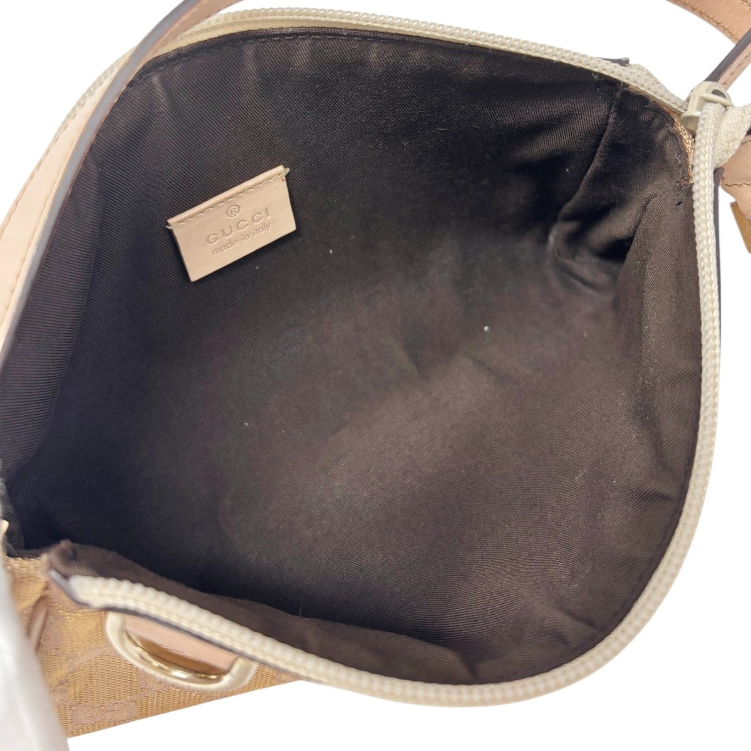 GUCCI Vintage GG Monogram Abbey Mini Pochette Shoulder Bag Canvas Pink Gold