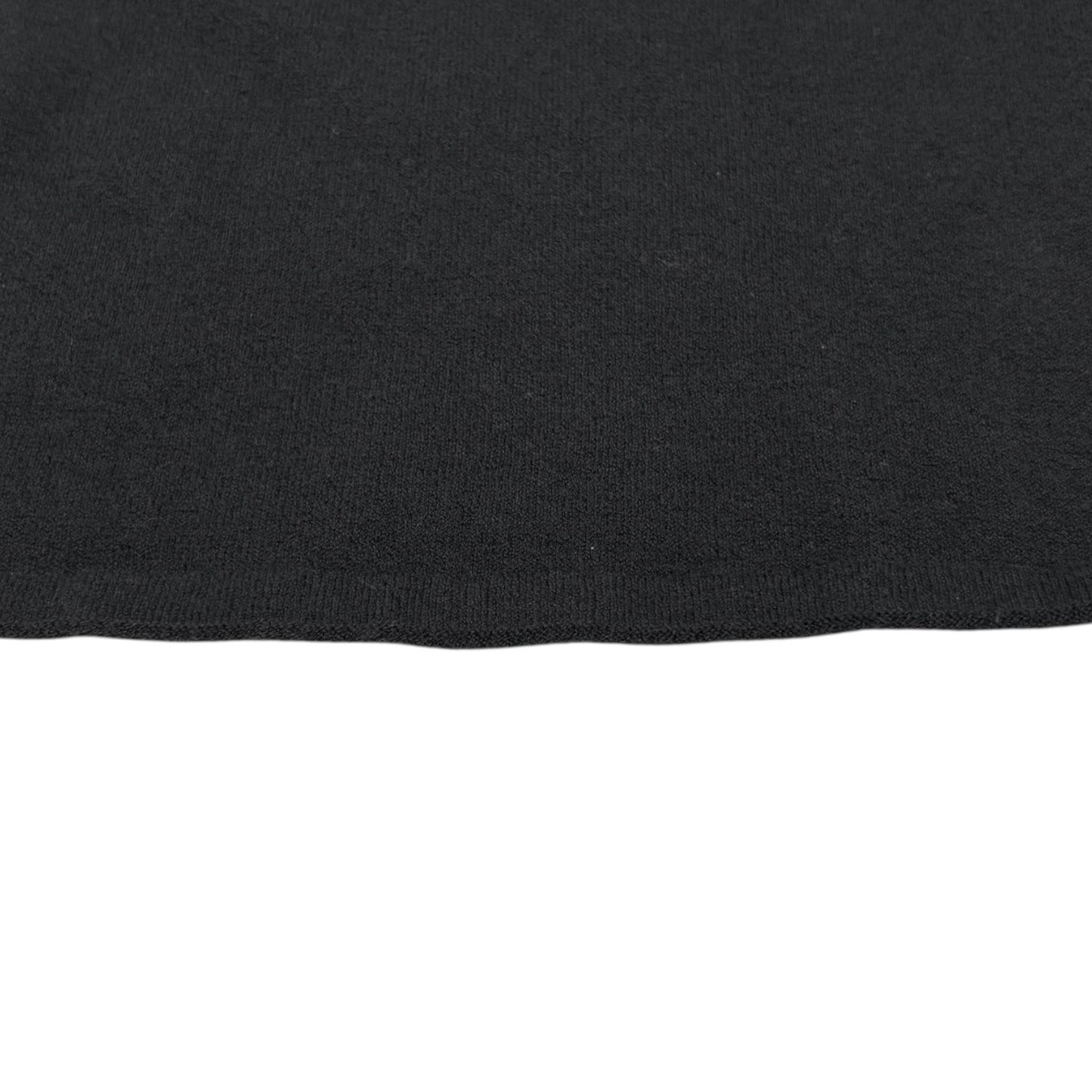 CHANEL Vintage 05P CC Logo Knit Top Pullover #44 Black Short Sleeve Tweed