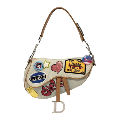 Christian Dior Vintage 2001 Miss Diorella Speedway Denim Saddle Bag Blue 902906