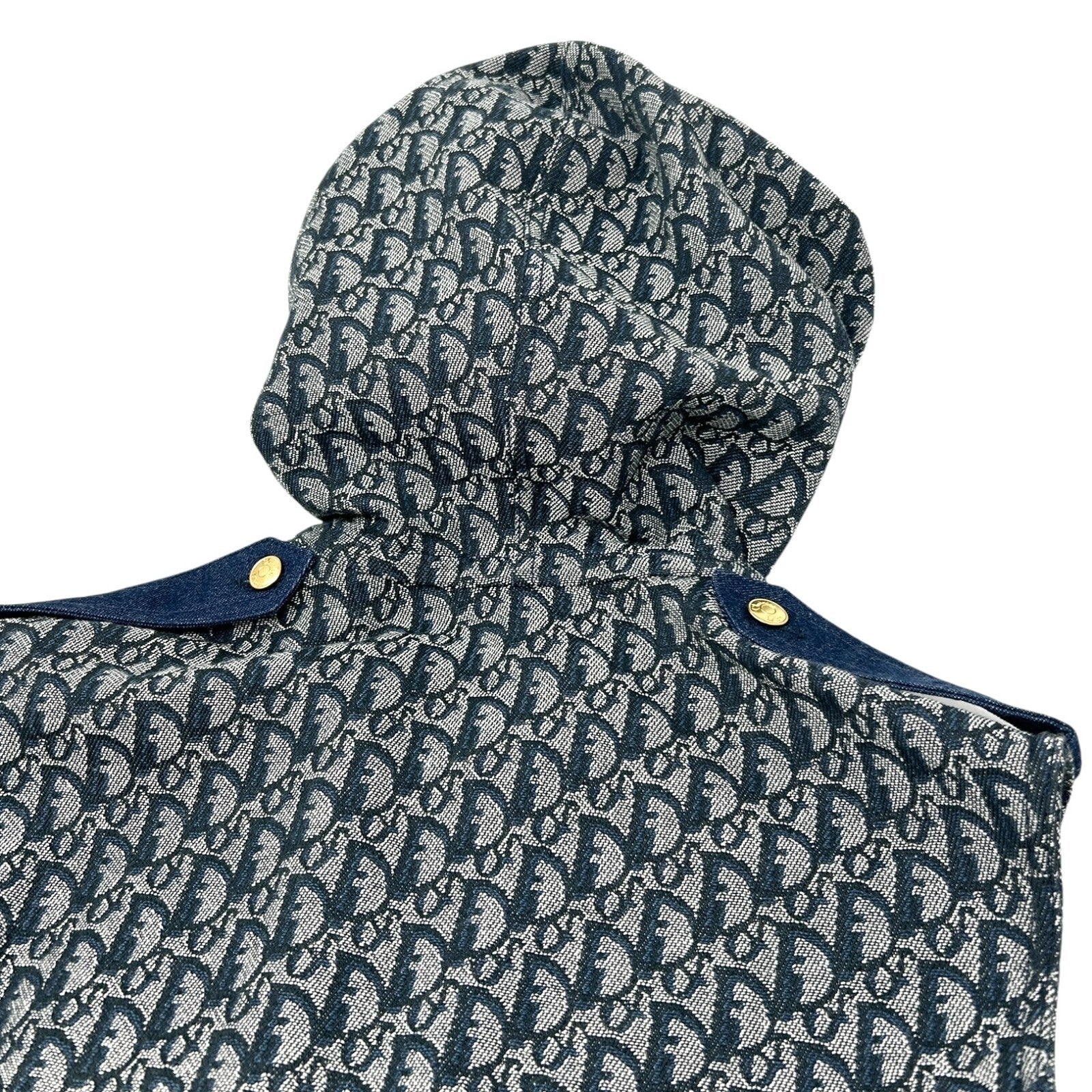 Christian Dior Vintage 2000 Trotter Monogram Denim Vest #42 Hoodie Jacket
