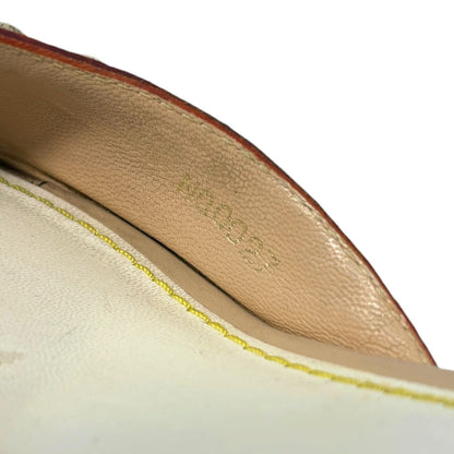 LOUIS VUITTON Vintage Monogram Multicolor Studs Sandals #38 White Gold 902551