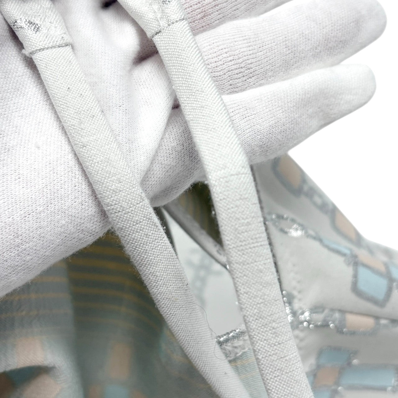 CHANEL Vintage 07C CC Mark Logo Glitter Camisole Top #36 Gray Silver Polyester