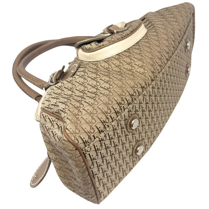 Christian Dior Vintage 2006 Trotter Monogram Shoulder Bag Beige Canvas 902543