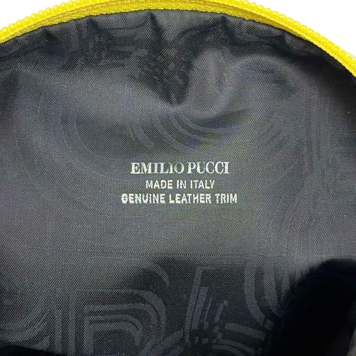 EMILIO PUCCI Vintage Abstract Print Mini Bag Pouch Yellow Multicolor 902434