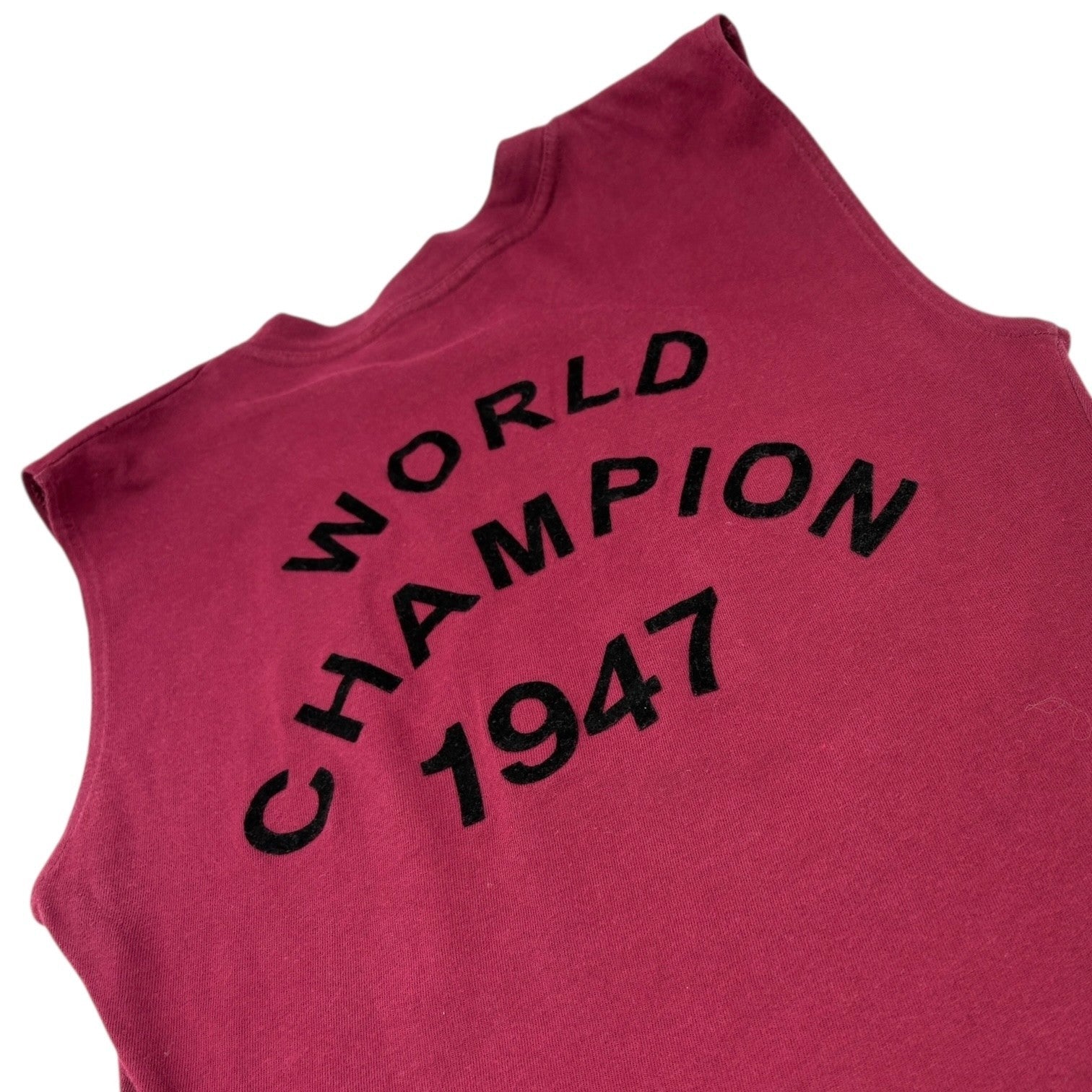 Christian Dior Vintage 2001 J'ADORE Logo Tank Top #36 Burgundy Black Cotton