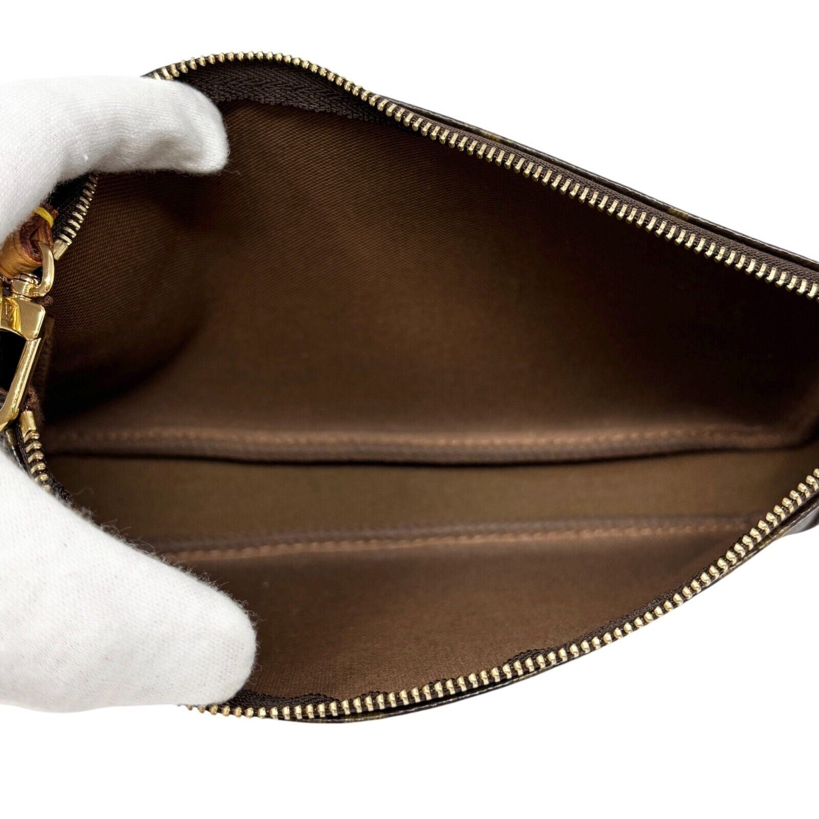 LOUIS VUITTON Vintage 2004 Monogram Shoulder Bag Pochette Brown Takashi Murakami