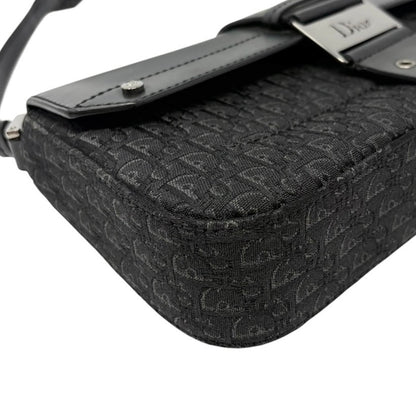 Christian Dior Vintage Street Chic Trotter Monogram Shoulder Bag Black 901846