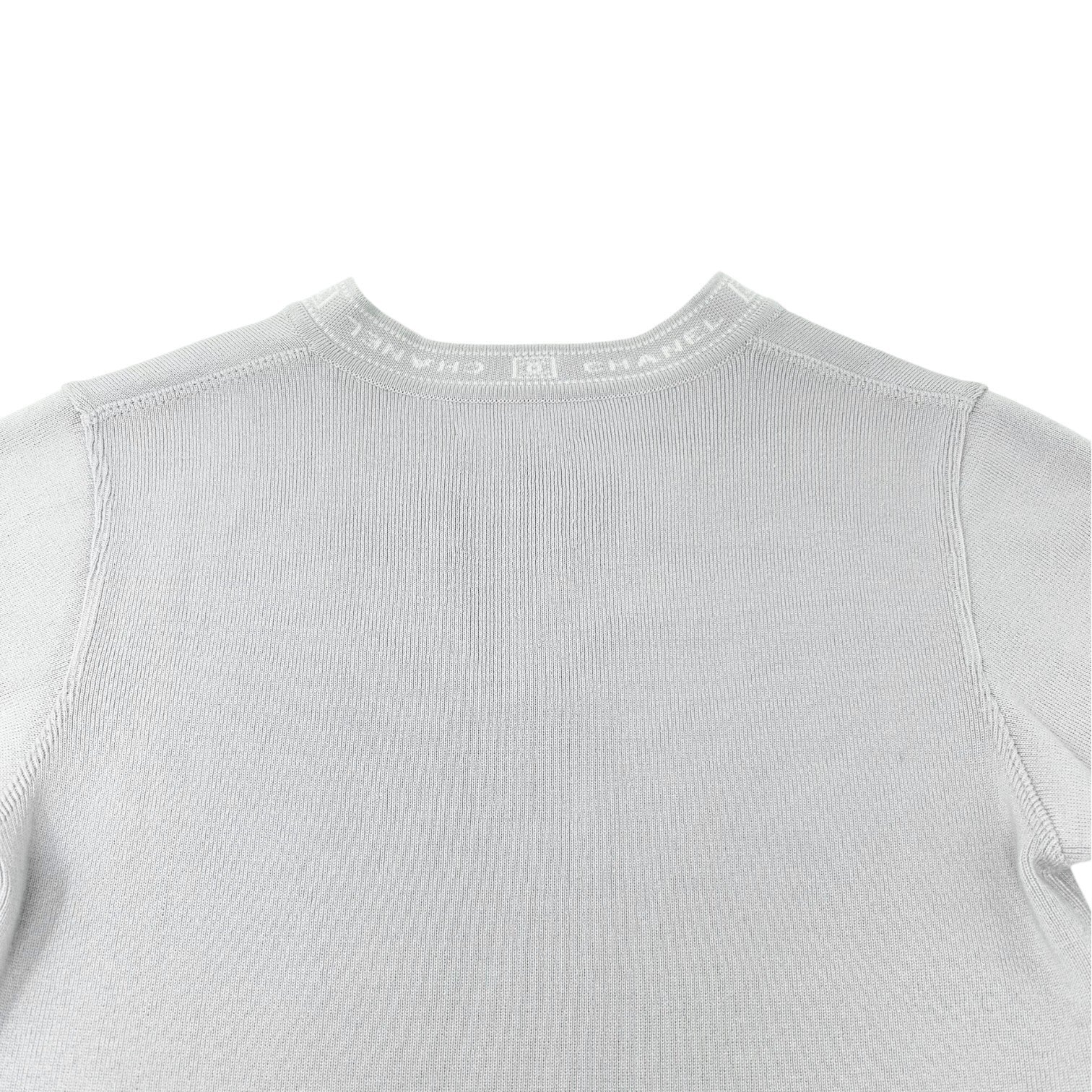 CHANEL Sport Vintage 04P CC Logo T-shirt Shorts Set Cotton Gray Short Pants