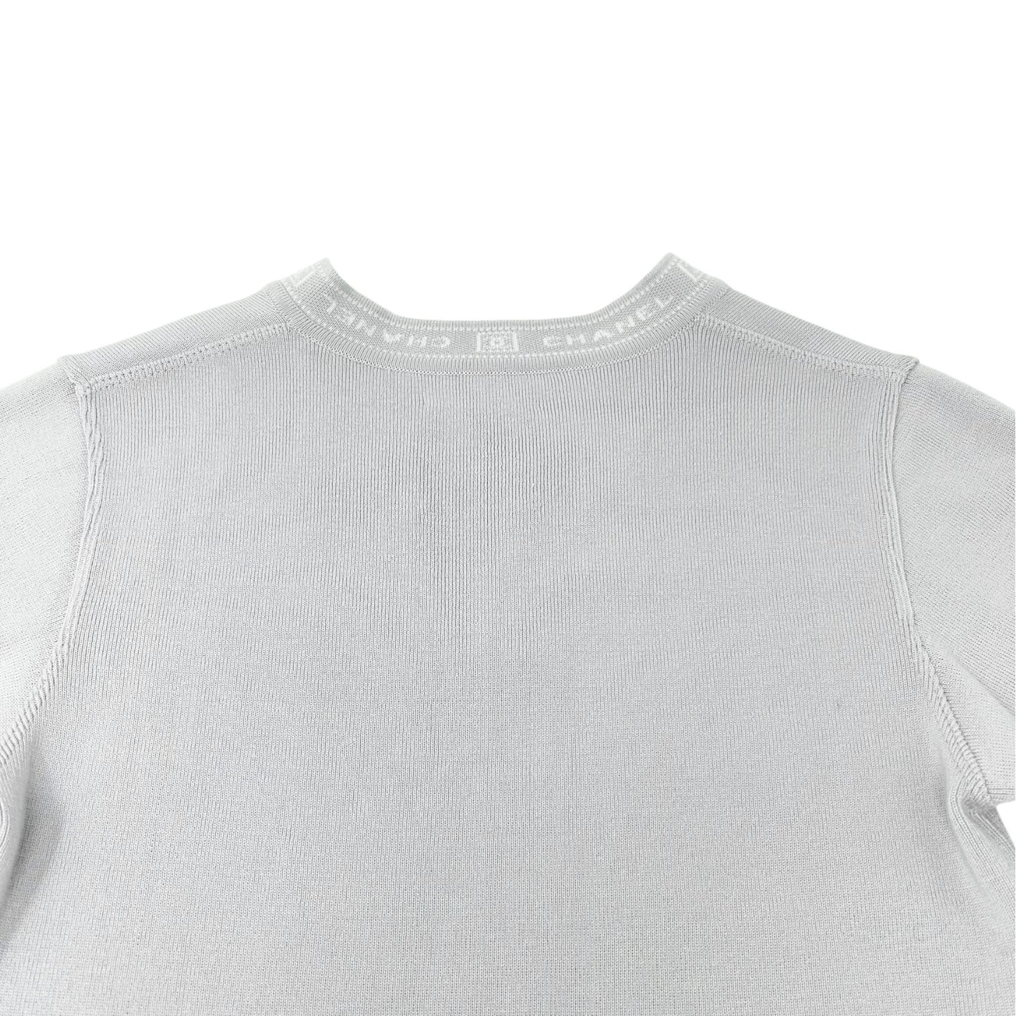 CHANEL Sport Vintage 04P CC Logo T-shirt Shorts Set Cotton Gray Short Pants