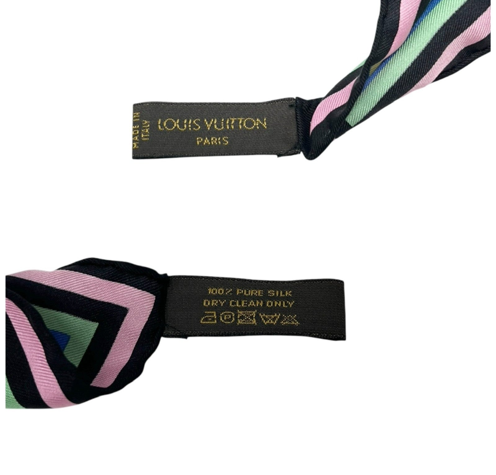 LOUIS VUITTON Vintage Monogram LV Logo Scarf Wrap Black Silk Multicolor