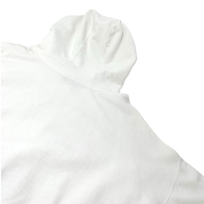 CHANEL Vintage CC Mark Logo Hoodie Sweatshirt Pullover Top White Black Cotton